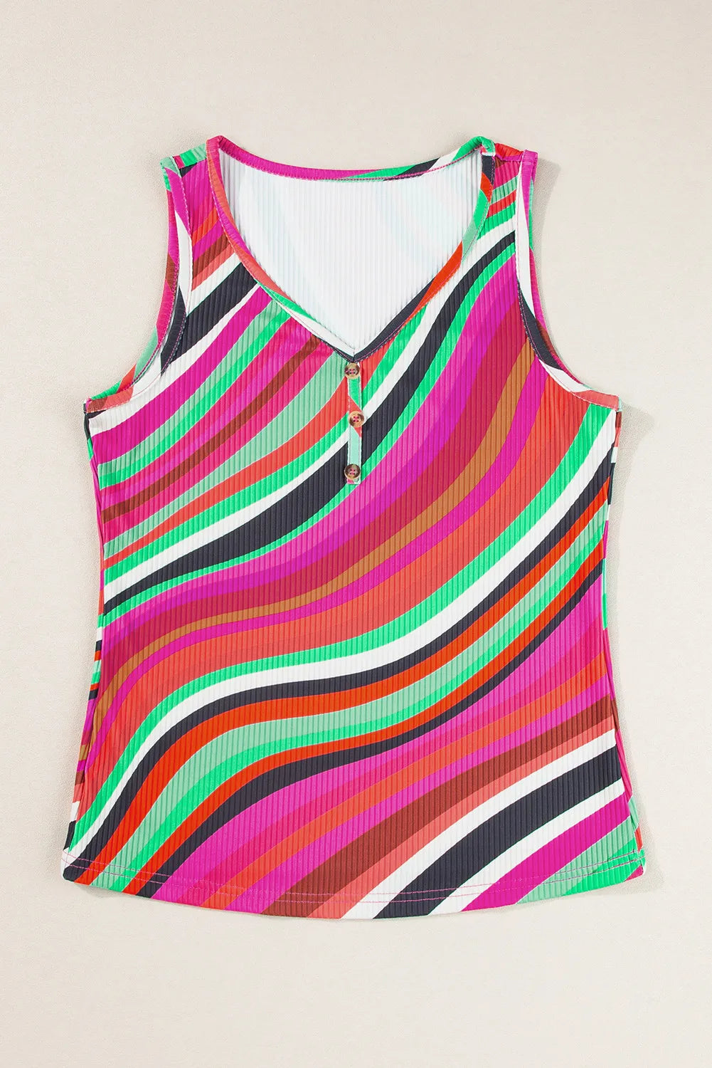 Color Block Round Neck Tank